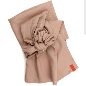 Sakura Bloom linen ring sling, salt color
